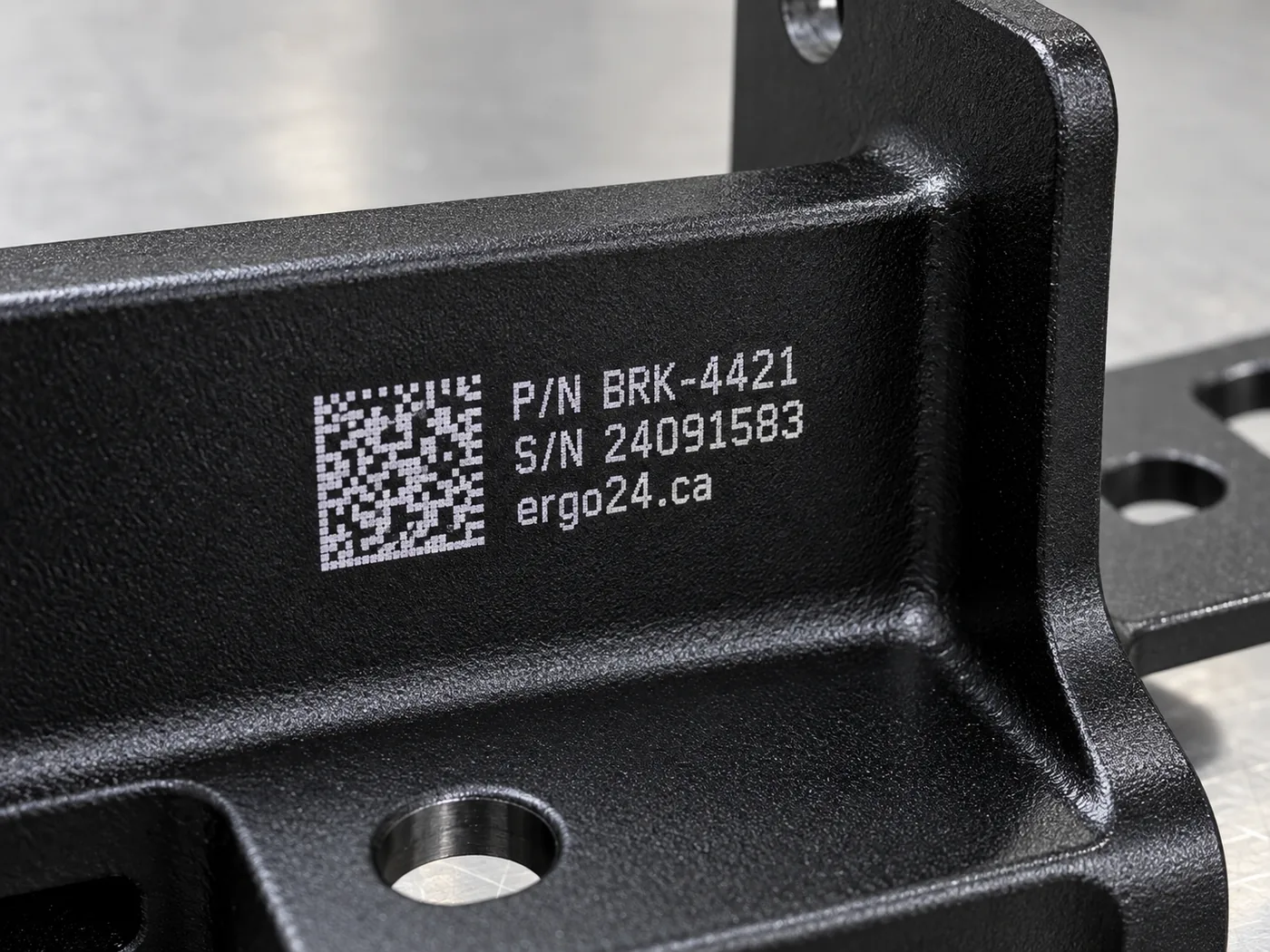 Metal part marking with RNJet 100 piezo printer