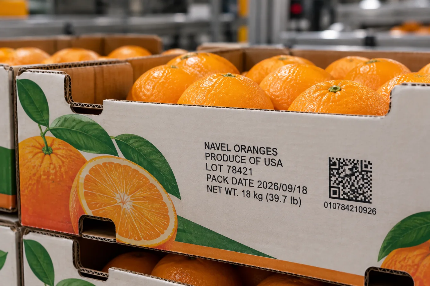 Produce crate marking with RNJet 72